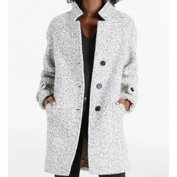 Lucky brand Light Grey Wool Coat size Medium - Picture 1 of 12